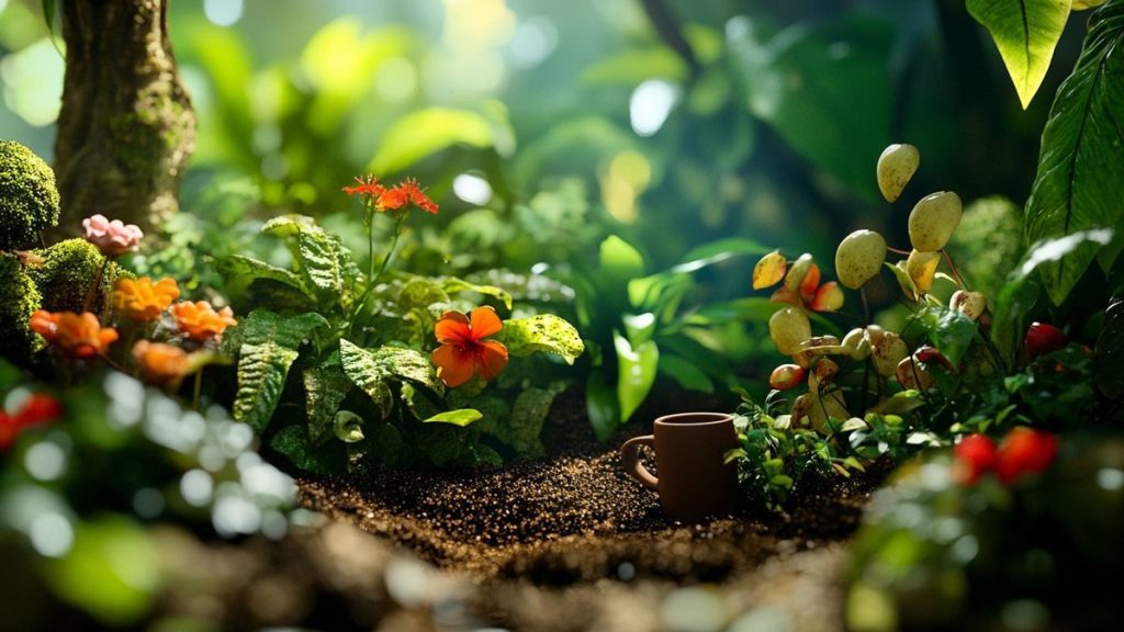 Café résiduel pour le jardin