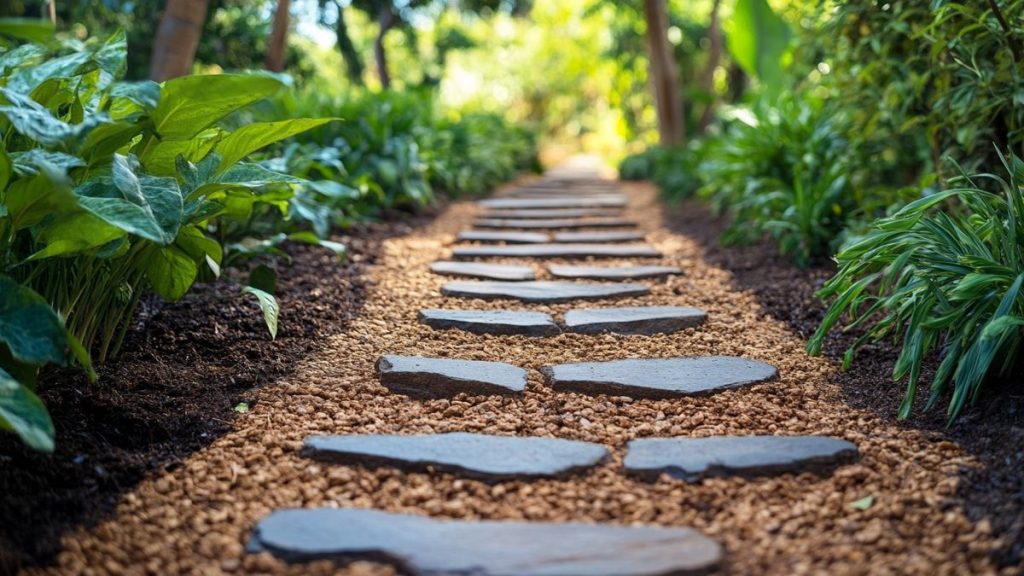 Choix de matériaux durables pour un aménagement de jardin éco-responsable.