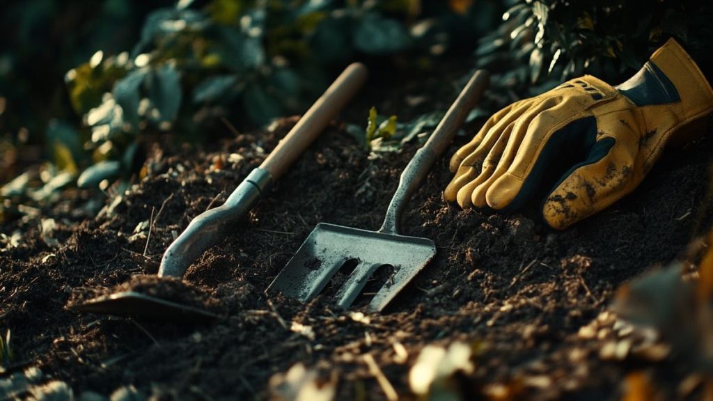 Préparation du terrain pour la plantation d'arbres