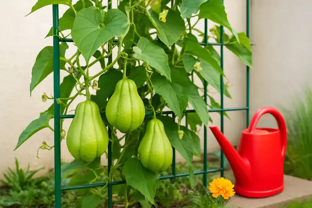 Le chayotte légume grimpant