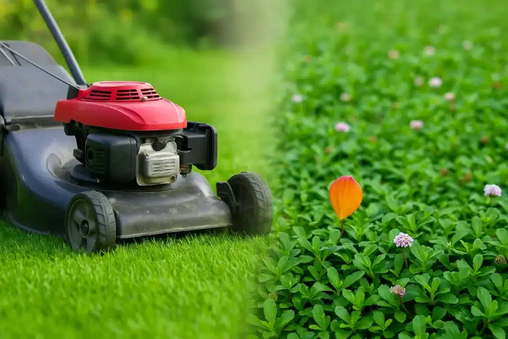 Pas besoin de tondeuse avec plante couvre sol