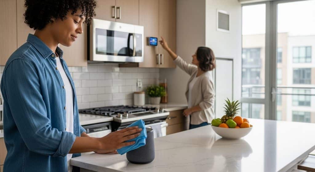 Nettoyage et entretien physique des appareils domotiques au quotidien